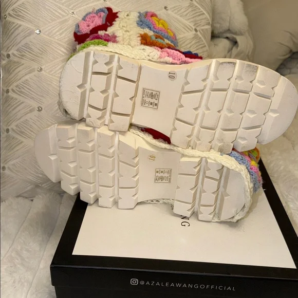 AKIRA Multicolor Crochet Combat Boots - Picture 5 of 5